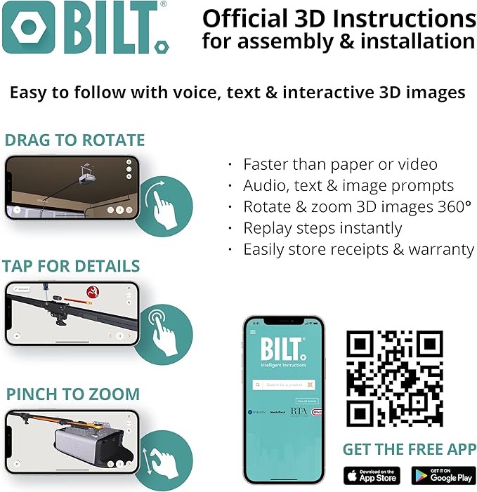 Chamberlain C2212T Smart Wi-Fi Garage Door Opener, 1/2-HP Chain Drive Motor - Quantity 1