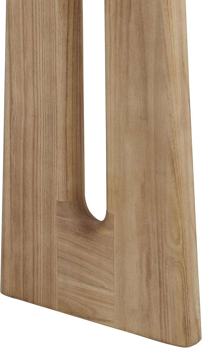 Christopher Knight Home Hirai Narrow Console Table with Geometric Silhouette, Entryway Table with Premium Wood Veneer Finish, MDF Wood Design Display Table for Home Decoration, Living Room, Brown