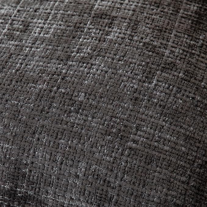Yaertun Pack of 2 Chenille Textured Decorative Throw Pillow Covers Accent Solid Cushion Cover Soft Cozy Pillow Case with Velvet Back for Couch Sofa Bed Living Room 26x26 Inch Dark Grey