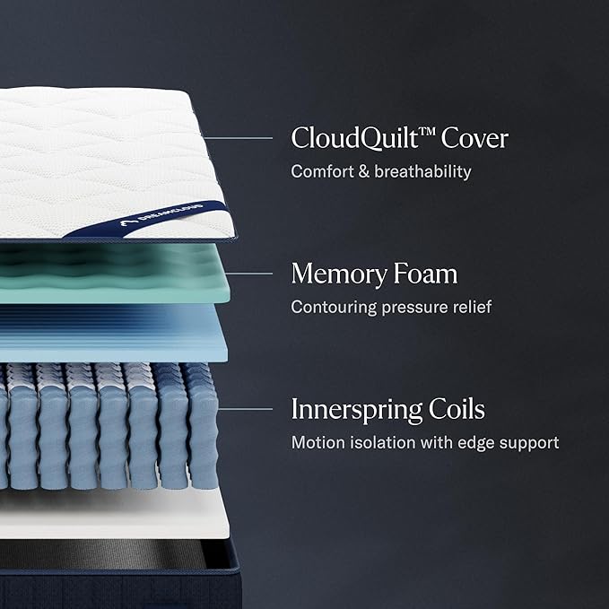 Classic 12" King Mattress - Luxury Hybrid Gel Memory Foam - 365 Night Trial - Fiberglass Free - Forever Warranty - Mattress in a Box - CertiPUR-US Certified