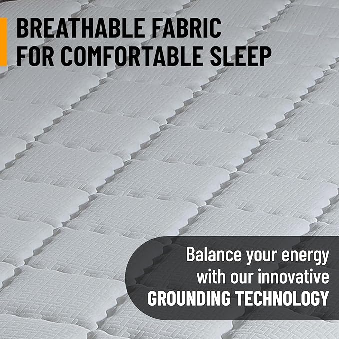 Ottomanson Full 8" Firm Hybrid Mattress - Made in USA - Designed for Young Adults - Durable Support & Comfort - CertiPUR-US Foam - Fiberglass-Free - Bed in a Box