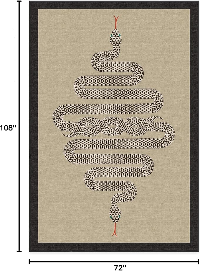 RUGGABLE x Jonathan Adler Washable Modern Area Rug – Venom Neutral 6x9, Stain-Resistant, Non-Slip – Medium Machine Washable Rugs for Living Room, Bedroom, Hallway, Entryway & Office–with Standard Pad