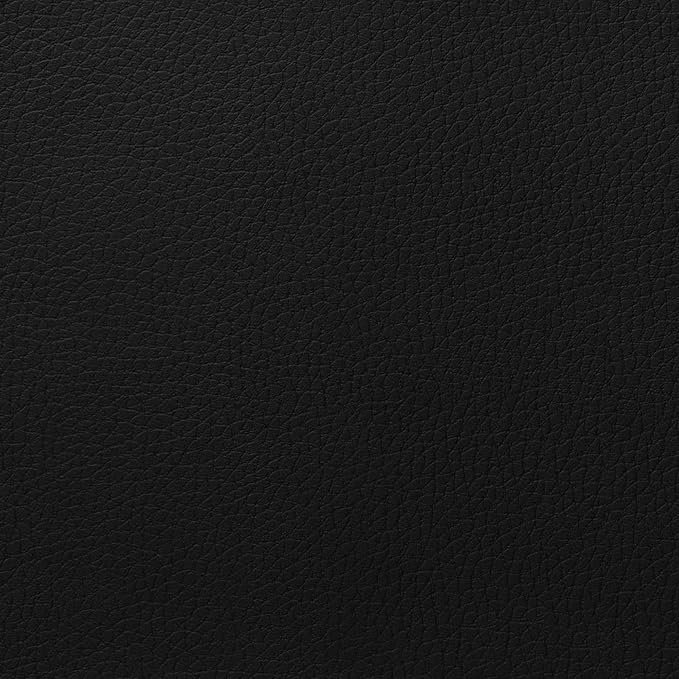 HomePop Home Decor | Button Tufted Faux Leather Round Storage Ottoman | Ottoman with Storage for Living Room & Bedroom (Black Faux Leather)