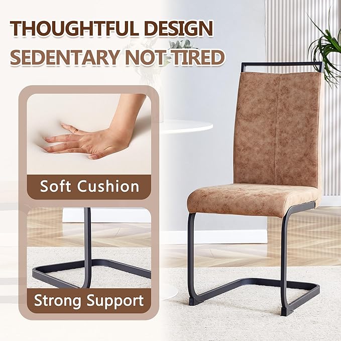 45 Inch Round Dining Table Set for 6, 7 Piece Kitchen Table and Chairs Set, Wooden Table with Walnut Finish, Small Space Dining Set for Apartment or Dining Room