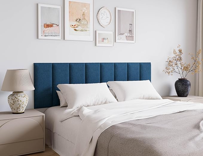 6-Pack Upholstered Tufted Headboard Panels for Full Size Beds, Peel and Stick Wall Mounted Soundproof Panels, Decorative Anti-Collision Bed Backboard for Home Use, 10"x24" Each, Pink