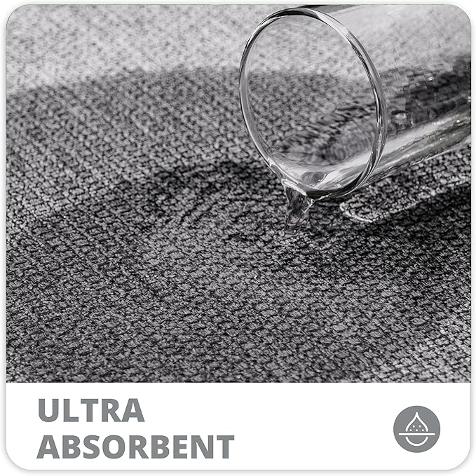 Bath Mat,Ultra Thin Bathroom Rugs,Rubber Bath Mats for Bathroom,No Slip Bath Rugs,Quick Dry,Machine Washable,Low Pile,Absorbent,Shower Outside,Sink,Home Decor Accessories.Grey,2'x3'(24x36inch)