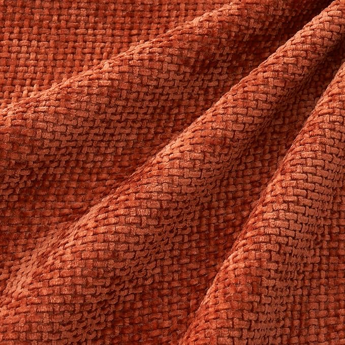 MIULEE Fall Pack of 4 Couch Throw Pillow Covers 18x18 Inch Burnt Orange Soft Decorative Chenille Pillow Covers Farmhouse Accent Cushion Covers for Boho Home Decor Sofa Bedroom Living Room