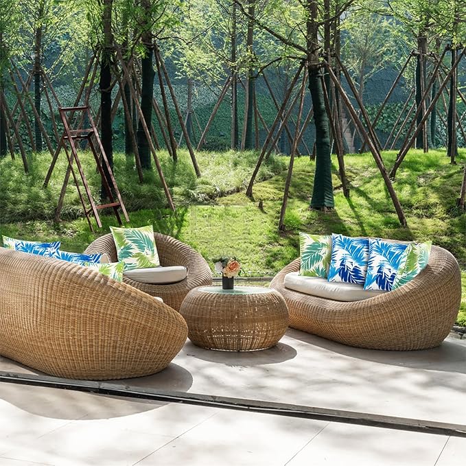 JMGBird Outdoor Throw Pillows with Insert 18 * 18 Inch Outdoor Pillows for Patio Furniture