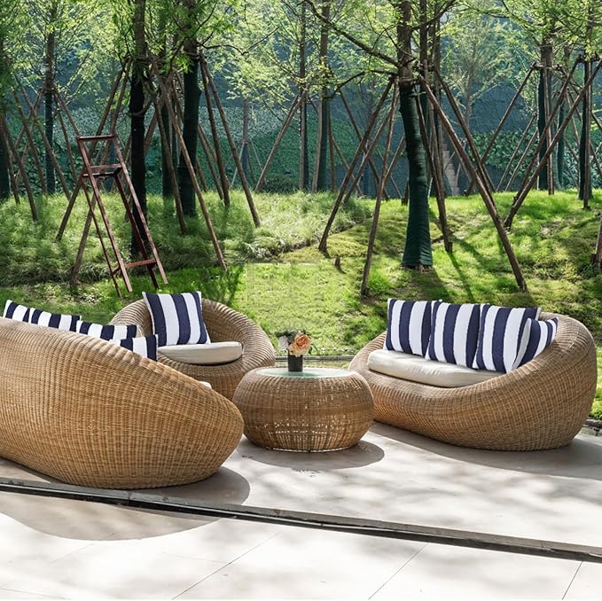 JMGBird Pack of 2 Decorative Pillows with Inserts Outdoor Pillows for Patio Furniture,18x18 Inch Throw Pillow for Couch, Bed, Sofa, Bench, Chair