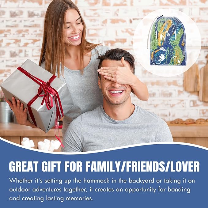 Handwoven Mayan Hammock - Portable Family Hammock with Carry Bag Matrimonial Size Multi-Color Handmade Hammock for Travel Camping Backyard, Porch, Outdoor or Indoor Use