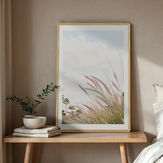 27x40 inch Poster Frame - Solid Oak Wood 27 x 40 Frame, Movie Poster Frame 27x40 With Mat For 24x36, Tempered Glass and Hanging Hardware Included, 27''x40'' Picture Frame Wood, Natural Oak