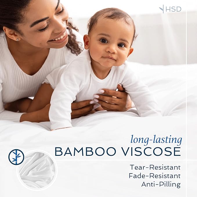 Hotel Sheets Direct 4 Piece Bed Sheet Set Full Size, 100% Viscose Derived from Bamboo Sheets Set with 2 Pillowcases, Cooling & Breathable Luxury Bedding, Moisture-Wicking & Silky Soft, Light Yellow