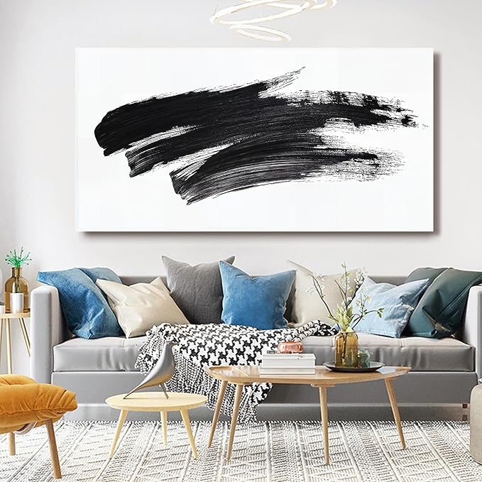 Canvas Wall Art Decor Large Black and White Wall Art Wall Pictures for Living Room Abstract Canvas Art Wall Decor Oversized Abstract Wall Art Prints Artwork for Walls Bedroom Home Wall Art Decor 29" X 58"