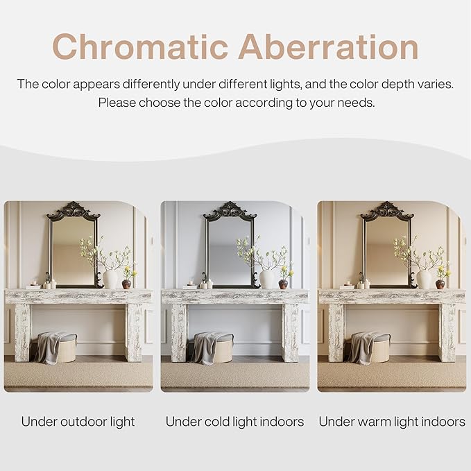 Tribesigns 63-Inch Long Console Table, Farmhouse Wooden Sofa Table Behind The Couch, Narrow Entryway Table for Entrance, Hallway, Living Room (Distressed White)