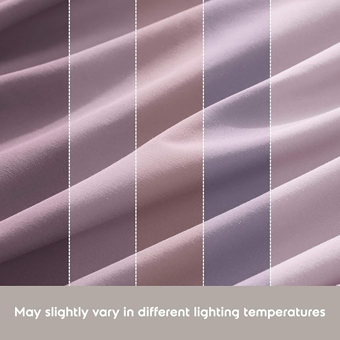 Nestl California King Sheet Set - 1800 Ultra-Soft Microfiber Cal King Bed Sheets - Double Brushed - Deep Pockets - Easy Fit - 4 Piece Set - Bed Sheets (California King, Dusty Purple)