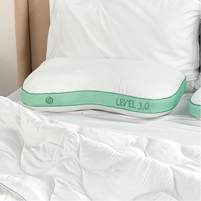 Bedgear Level Cuddle Performance Pillow - Firm Bed Pillow for Side Sleepers - Moisture Wicking Removable Cover - Size 3.0