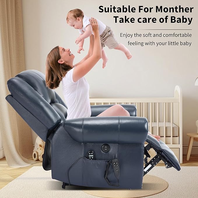 Recliner Chairs for Adults, Oversized Bedroom Chair with Massage, Sofa Chair Home Theater Seating with Lumbar Support, Comfortable Lift Chair for Elderly, Glider Nursery Chair for Living Room