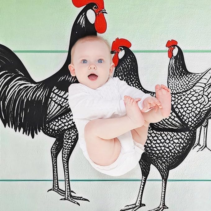 Welcome to Our Coop Chicken Funny Blanket Warm Soft Gifts for Family Friends Brother Sister 150x200cm(60x80in)