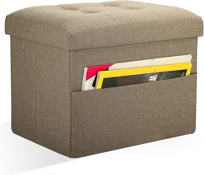 Ottoman Storage Ottoman Foot Rest Stool Foldable Bench with Storage Student Dormitory Bedroom and Entryway Storage 17 X 13 X 13