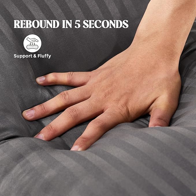 Bafode Bed Pillow, Pillows Standard Size Set of 2, Hotel Pillows for Bed, Soft Down Alternative Pillow for Side Sleepers, Back or Stomach Sleepers