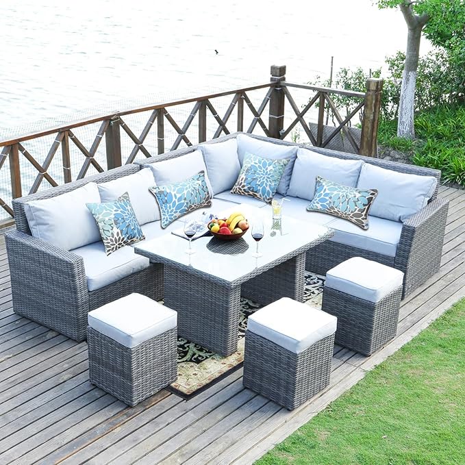 Outdoor Throw Pillows - Decorative Pillows with Insert Included Set of 2 Outdoor Pillows for Patio Furniture 18x18 Inch