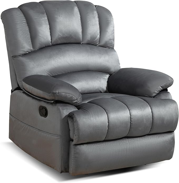 Large Recliner, 23" Wide Seat, A Recliner with Three Position, Recliner Chair Oversized with Two Side Pockets