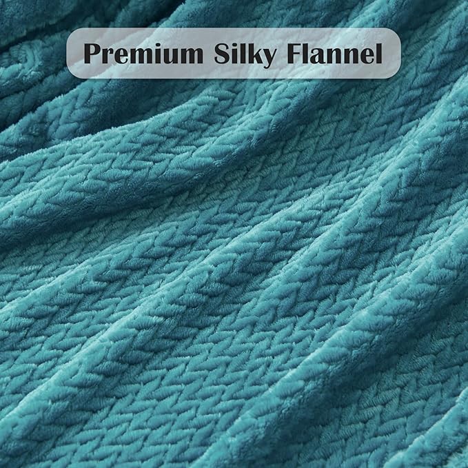 NEWCOSPLAY Super Soft Throw Blanket Dark Blue Premium Silky Flannel Fleece Leaves Pattern Lightweight Bed Blanket All Season Use (Dark Blue, Throw(50"x60"))