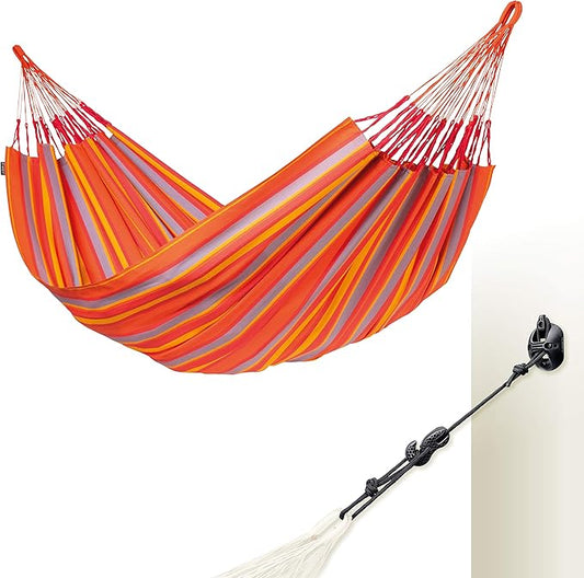 La Siesta® XL King Brisa Classic Hammock & CasaMount, Walls Ceilings Beams Suspension Kit - Indoor Outdoor Hammock Swing, Weather Resistant, Toucan