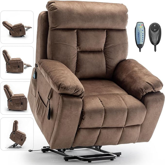 Lazy boy Recliner Chair with Cupholder/Power Lift Recliner Chair for Elderly， Electric Recliner/Big and Tall Recliners for People Up to 6'2"/350lb Range