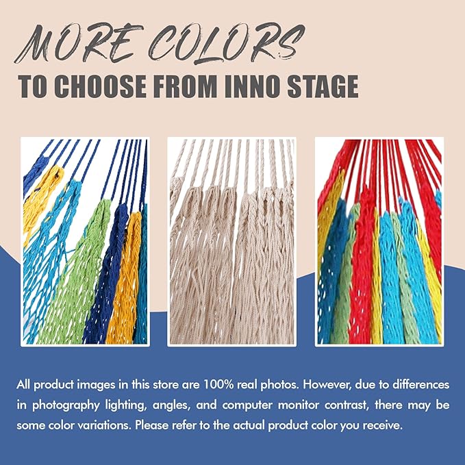 Handwoven Mayan Hammock - Portable Family Hammock with Carry Bag Matrimonial Size Multi-Color Handmade Hammock for Travel Camping Backyard, Porch, Outdoor or Indoor Use