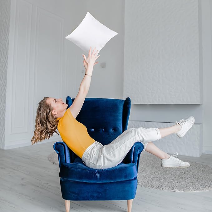 Utopia Bedding Throw Pillows Insert (Pack of 2, White) - 14 x 14 Inches Bed and Couch Pillows - Indoor Decorative Pillow