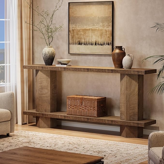 Tribesigns 71-Inch Long Console Table for Entryway, Wooden Sofa Table Behind Couch, for Living Room, Hallway, Foyer