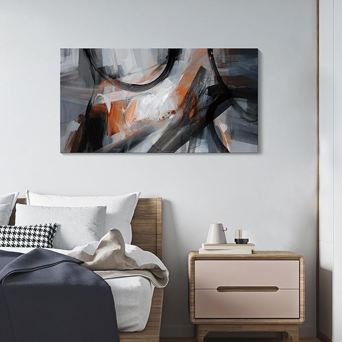 KLAKLA Large Wall Art - Abstract Canvas Wall Decor Modern Print Picture Artwork for Living Room Office Bedroom Home Decor - 40x20 Inches