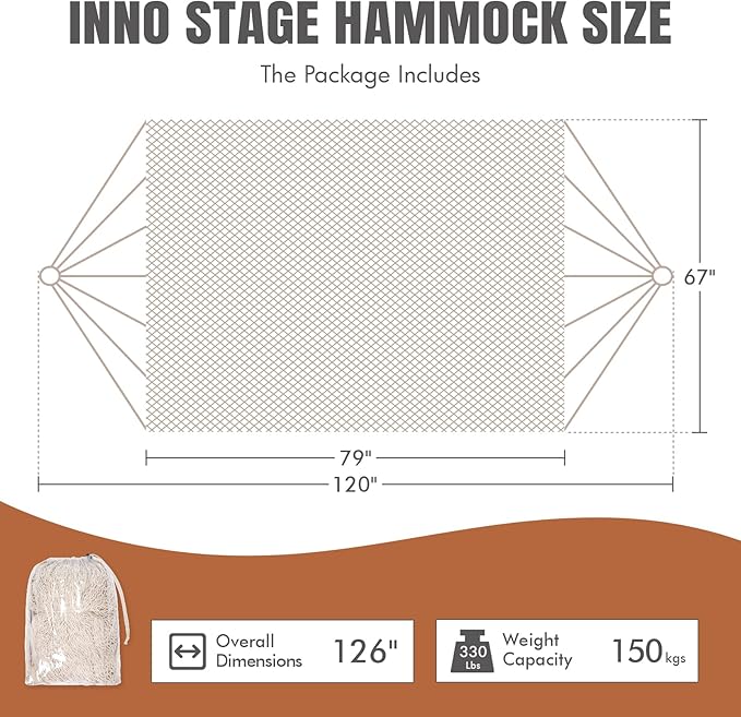 Handwoven Mayan Hammock - Portable Family Hammock with Carry Bag Matrimonial Size Multi-Color Handmade Hammock for Travel Camping Backyard, Porch, Outdoor or Indoor Use