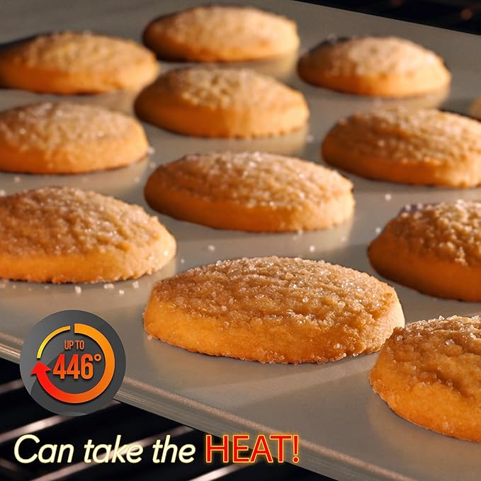 NutriChef 10-Piece Nonstick Bakeware Set - Premium Carbon Steel Baking Trays w/Heatsafe Silicone Handles, Includes Pizza Crisper, Loaf Pan, 12 & 24 Cup Muffin Pans, Round/Square Pans, Cookie Sheets