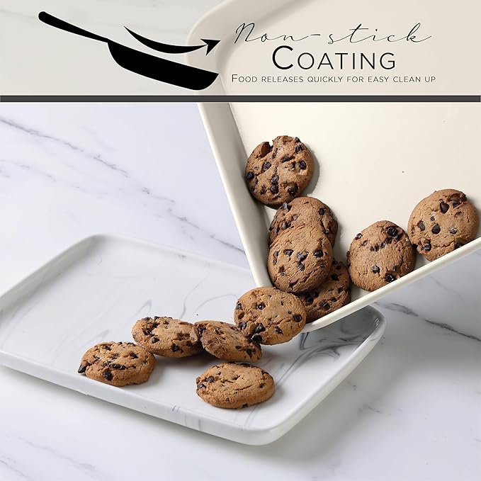 Country Kitchen Nonstick Stackable Bakeware Set - Durable, Easy Release Baking Set, Cream, 13 Pcs