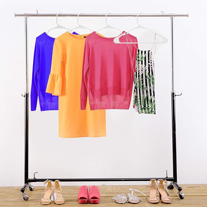 Utopia Home - Plastic Hangers 50 Pack - Space Saving Clothes Hanger - Durable and Strong Closet Organizers and Storage Makes It Ideal Stocking Stuffers or Apartment or Dorm Room Essentials (White)