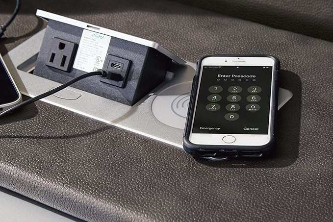 Signature Design by Ashley Fyne-Dyme Contemporary Power Reclining Loveseat with Console, USB Charging Ports and Adjustable Headrest, Gray