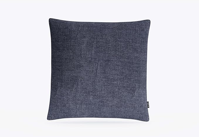 Outer Outdoor Throw Pillow with OuterWeave Performance Fabric, Decorative Outdoor Pillow for Patio & Outdoor Furniture, Includes Machine Washable Pillow Cover and Insert - Deep Sea Navy, 18"x18"