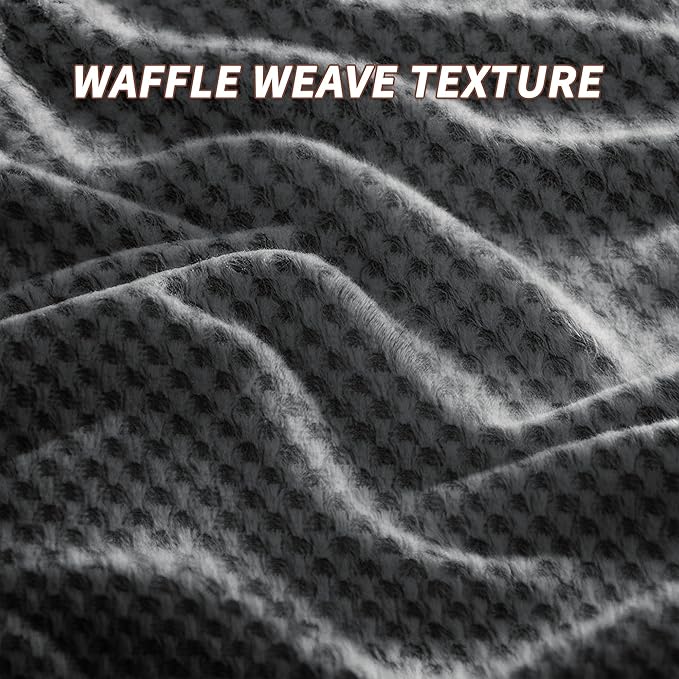 Oversized Dual Motor Power Lift Recliner for Adults, Electric Lift Chair with Heating and Massage, Waffle Fabric Electric Recliner Chair with Side Pockets, Wide Recliner for Living Room