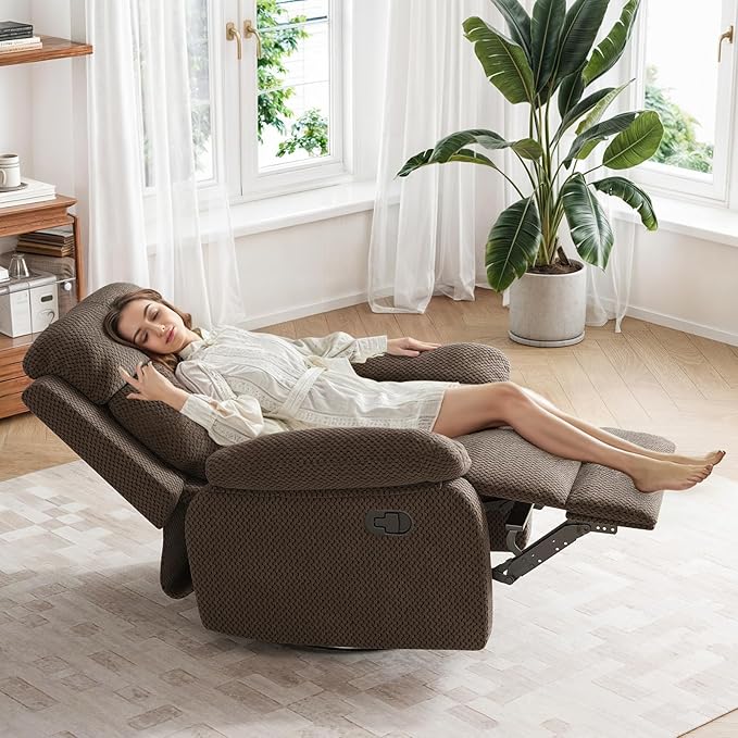 Small Rocker Swivel Recliner Chair for Adults Women for Small Spaces, Bedroom, Living Room