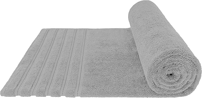 American Soft Linen 35x70 Jumbo Large Bath Towels, 600 GSM 100% Cotton Turkish Bath Sheet, Oversized Luxury Bath Towels for Bathroom Beach and Pool, Light Grey