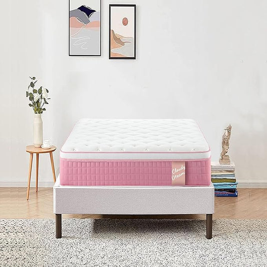 12 Inch Memory Foam Mattress,Twin XL Size Plush Hybrid Mattress,7-Zone Memory Foam & Pocket Spring,Edge Support & Motion Isolating,Pressure Relief, Certified Foams Fabric,Bed in a Box,Echelon Dream
