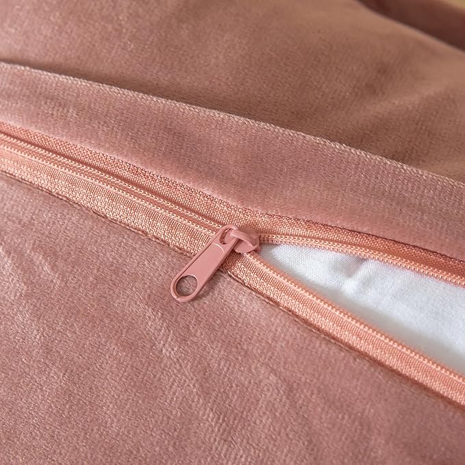 Yaertun Pack of 2 Chenille Textured Decorative Throw Pillow Covers Accent Solid Cushion Cover Soft Cozy Pillow Case with Velvet Back for Couch Sofa Bed Living Room 12x20 Inch Pink