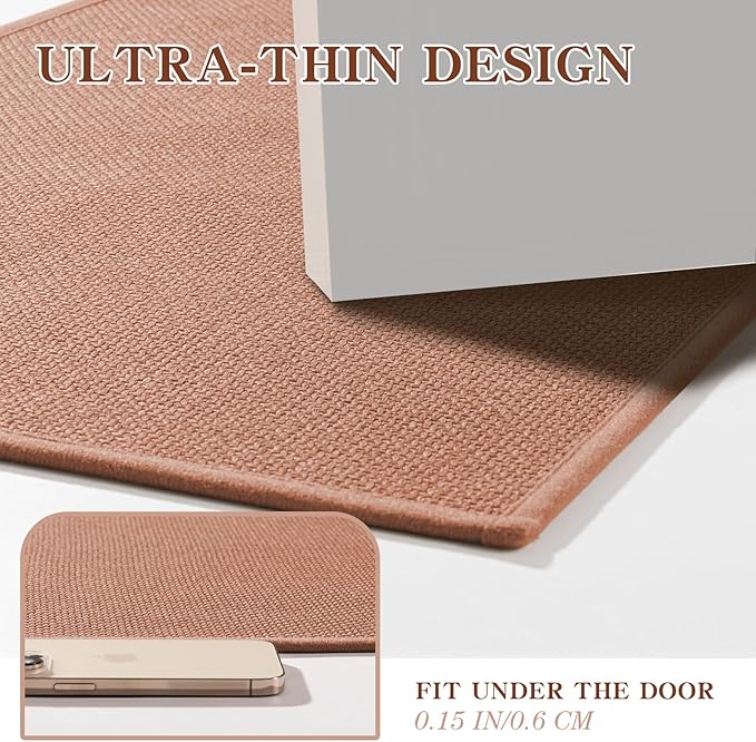 chakme Bathroom Rugs Mat 32x17, Ultra Thin Non Slip Bath Mat Quick Dry Absorbent Bath Mat for Bathroom Floor, (Dark Pink, 32"x17")