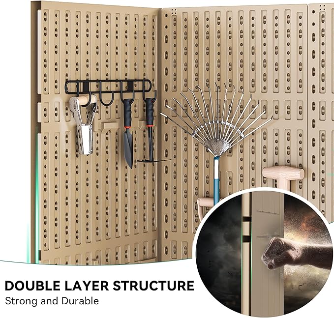 YITAHOME 59 Cuft Outdoor Tall Storage Shed, Waterproof Vertical Resin Shed for Garden, Garage, Patio, Lockable Tool Storage, No Shelves Included, Brown