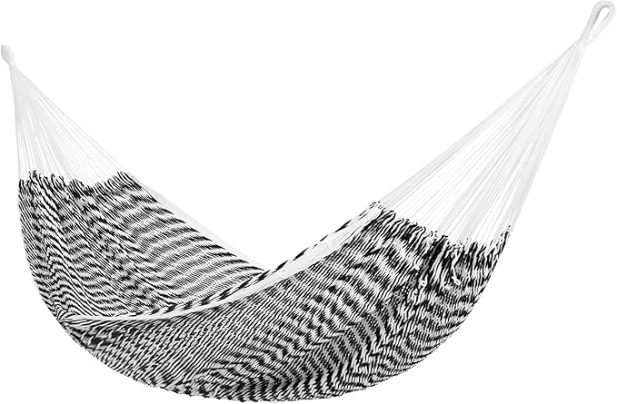 LazyDaze Hammocks Handwoven Outdoor Double Rope Mayan Hammock Bed, Tree Hammocks with Stand for Outside Patio Indoor Bedroom, hamacas para adultos, Navy