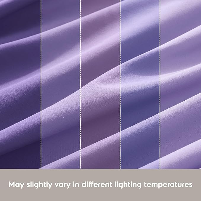 Nestl Split King Sheet Set - 1800 Ultra-Soft Microfiber Bed Sheets - Double Brushed - Deep Pockets - Easy Fit - 5 Piece Set - Bed Sheets & Pillowcases (Split King Size, Lavender)