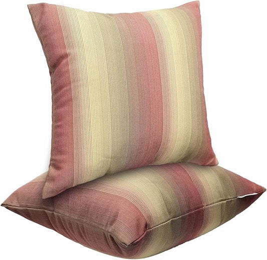 JMGBird 18''x18'' Patio Pillows Waterproof Set of 2, Outdoor Throw Pillow with Inserts, Outdoor Pillows for Patio Furniture