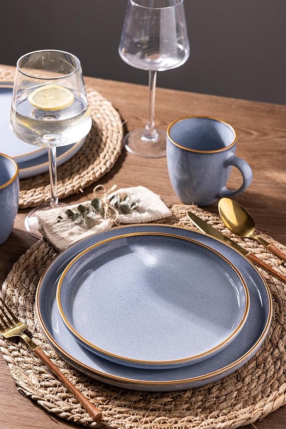 GBHOME Ceramic Coffee Mugs Set of 4, 12oz Stoneware Coffee Mugs Set For Dad Mom Women MEN, Light Weight Ceramic Coffee Cups for Latte/Tea/Beer/Hot Cocoa, Dishwasher & Microwave Safe